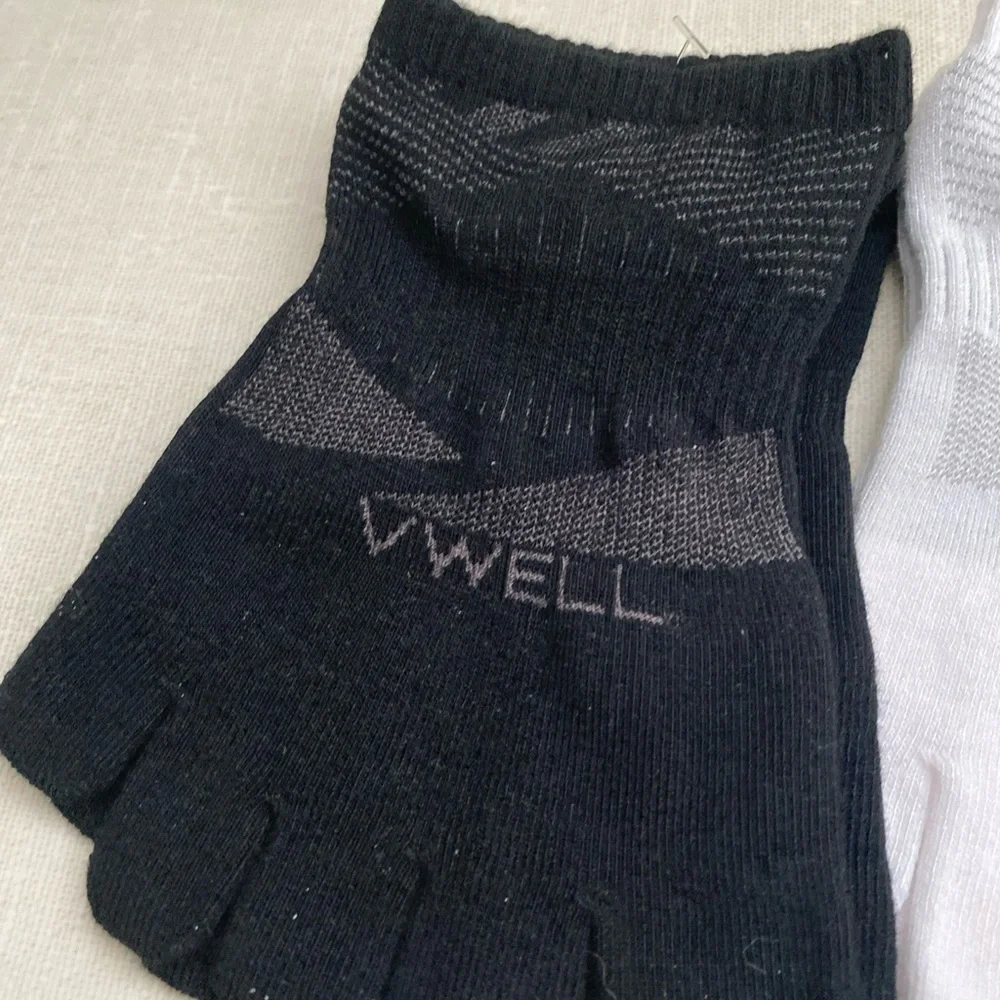 Vwell Toe Socks Men Women COOLMAX Athletic‎ Running 3 Pack Large